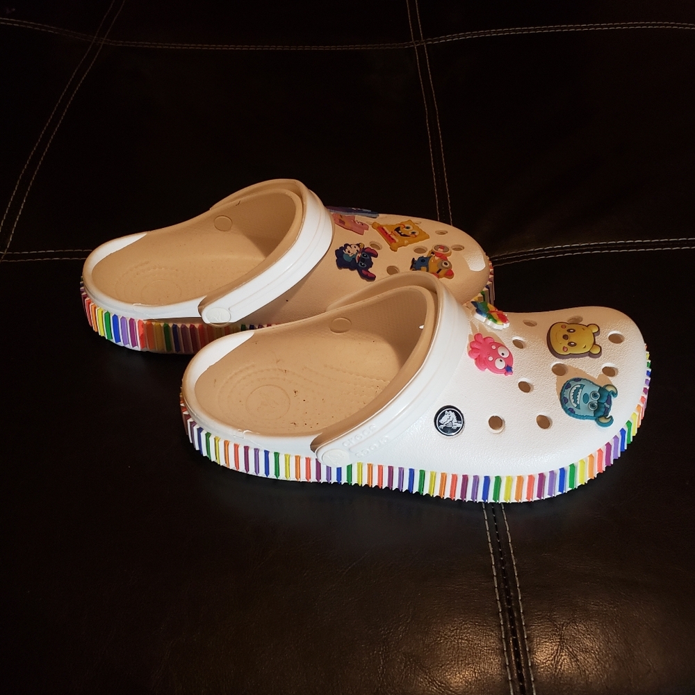 Multicolor Crocs with Charms - Picture 3 of 3